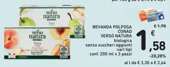 Beveranda polposa Verso Natura biologica senza zuccheri aggiunti