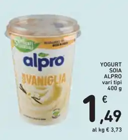 Conad Superstore Yogurt soia alpro vaniglia offerta