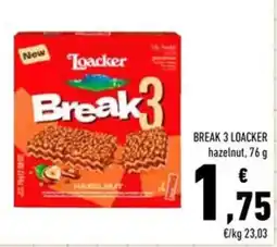Conad Break 3 Loacker hazelnut offerta