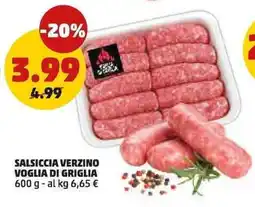 PENNY Salsiccia Verzino Voglia di Griglia offerta