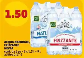 Acqua naturale, frizzante Nevea