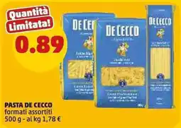 PENNY Pasta De Cecco formati assortiti offerta