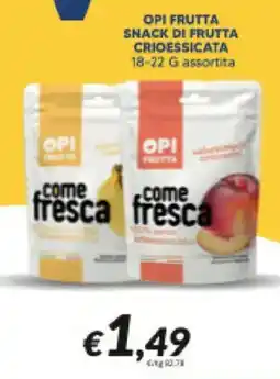 Supermercati Visotto Opi frutta snack di frutta crioeissicata offerta
