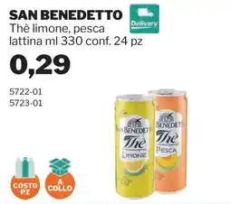 GrosMarket San Benedetto Thè limone, pesca offerta