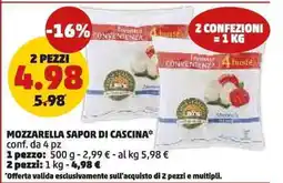 PENNY Mozzarella Sapor di Cascina offerta