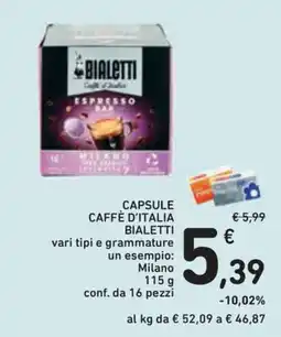 Conad Superstore Capsule caffè d'Italia Bialetti offerta