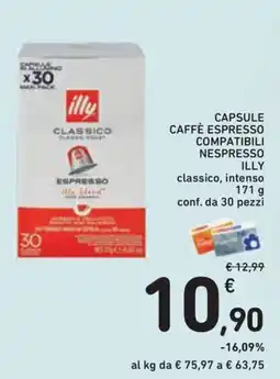 Conad Superstore Illy capsule caffè espresso compatibili nespresso offerta