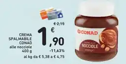 Conad Superstore Crema spalmabile alle nocciole Conad offerta