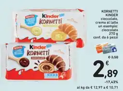 Conad Superstore Kinder Kornetti offerta