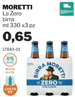 GrosMarket Birra Moretti La Zero offerta