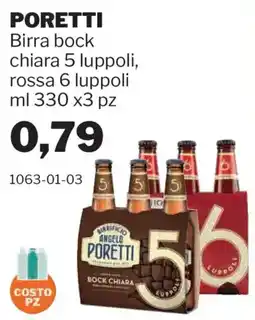 GrosMarket Birra bock Poretti offerta