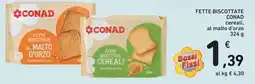 Conad Superstore Fette biscottate cereali Conad offerta