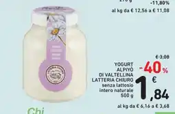 Conad Superstore Yogurt alpiyo di valtellina latteria chiuro senza lattosio intero naturale offerta