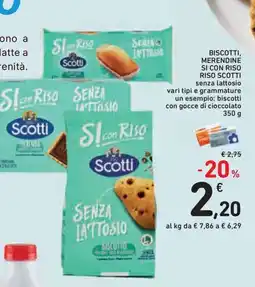 Conad Superstore Biscotti senza lattosio Si con Riso Scotti offerta