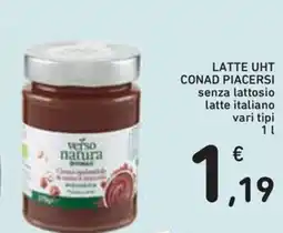 Conad Superstore Latte UHT senza lattosio verso natura offerta