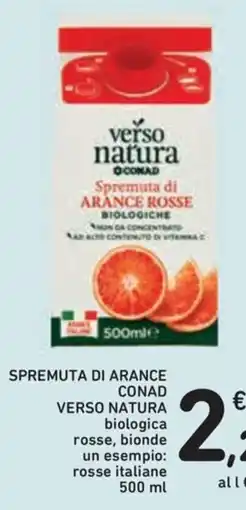 Conad Superstore Spremuta di arance verso natura biologica offerta