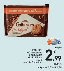 Conad Superstore Frollini più integrali Galbusera offerta