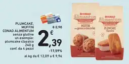Conad Superstore Plumcake, muffin conad alimentum senza glutine offerta