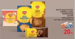 Conad Superstore Fette biscottate, marble cake, tramezzino Schär offerta