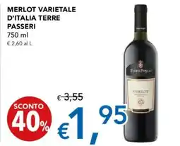 Migross Supermercati e Market Merlot varietale Passeri offerta