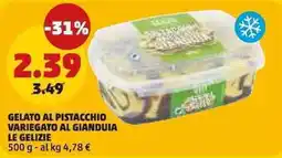 PENNY Gelato al pistacchio variegato al gianduia le gelizie offerta