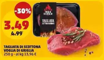 PENNY Tagliata di scottona voglia di griglia offerta