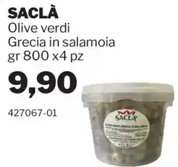 GrosMarket Olive verdi Grecia in salamoia Saclà offerta