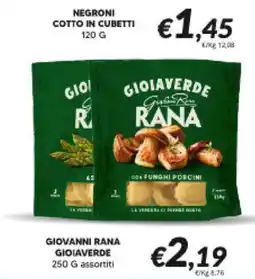 Supermercati Visotto Negroni cotto in cubetti GioiaVerde offerta