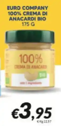 Supermercati Visotto Euro Company 100% crema di anacardi bio offerta