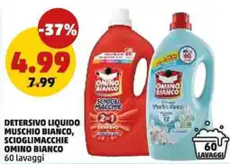 PENNY Detersivo liquido muschio bianco, scioglimacchie omino bianco offerta