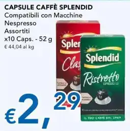 Migross Supermercati e Market Capsule caffè Splendid offerta