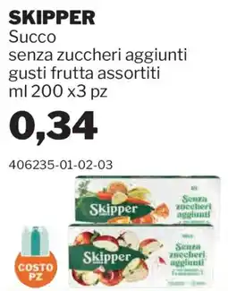 GrosMarket Skipper Succo senza zuccheri aggiunti offerta