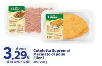 Cotoletta Suprema/Macinato di pollo Fileni