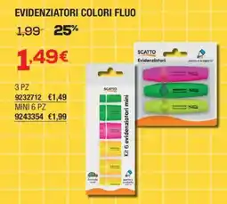Bricofer Evidenziatori colori fluo SCATTO offerta