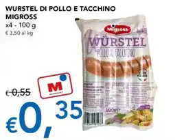 Migross Supermercati e Market Würstel di pollo e tacchino Migross offerta