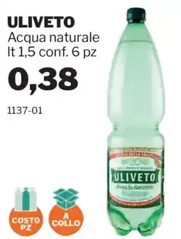GrosMarket Acqua naturale Uliveto offerta
