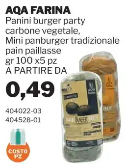 GrosMarket AQA Farina Panini burger party carbone vegetale, Mini panburger tradizionale pain paillasse offerta