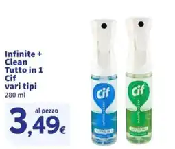 Sigma Infinite + Clean Tutto in 1 Cif offerta