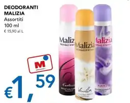 Migross Supermercati e Market Malizia deodoranti offerta