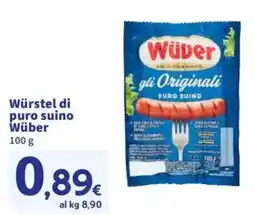 Sigma Würstel di puro suino Wüber offerta