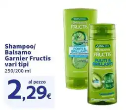 Sigma Shampoo/Balsamo Garnier Fructis offerta