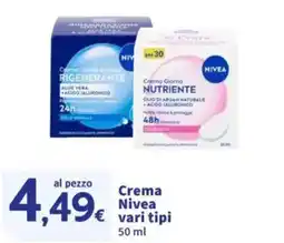 Sigma Crema Nivea vari tipi offerta
