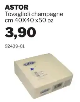 GrosMarket Tovaglioli champagne Astor offerta
