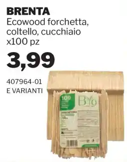 GrosMarket Brenta Ecowood forchetta, coltello, cucchiaino offerta