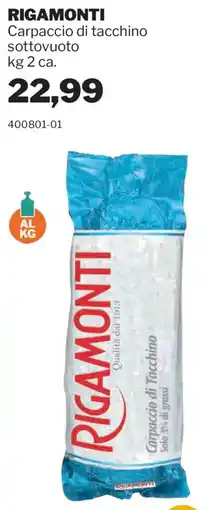 GrosMarket Carpaccio di tacchino Rigamonti offerta