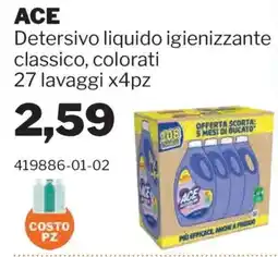 GrosMarket Detersivo liquido igienizzante classico, colorati ACE offerta