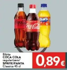 Altasfera Bibita COCA COLA regular/zero/ SPRITE/FANTA Classica offerta