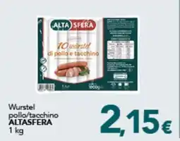 Altasfera Wurstel pollo/tacchino ALTASFERA offerta