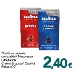 Altasfera Caffè in capsule compatibili Nespresso LAVAZZA Crema & gusto/ Qualità Rossa offerta