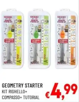 Casabalò Geometry Starter Kit Righello+ Compasso+ Tutorial offerta